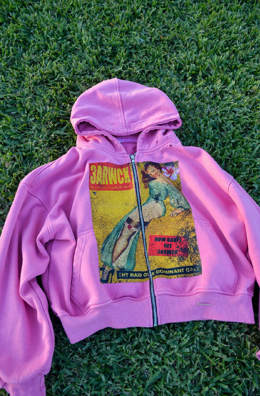 “Maidens” zip-up Pink
