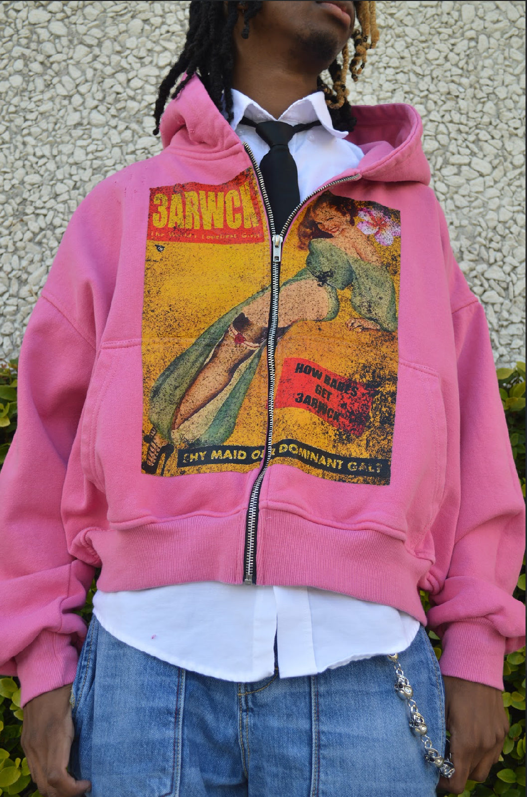 “Maidens” zip-up Pink