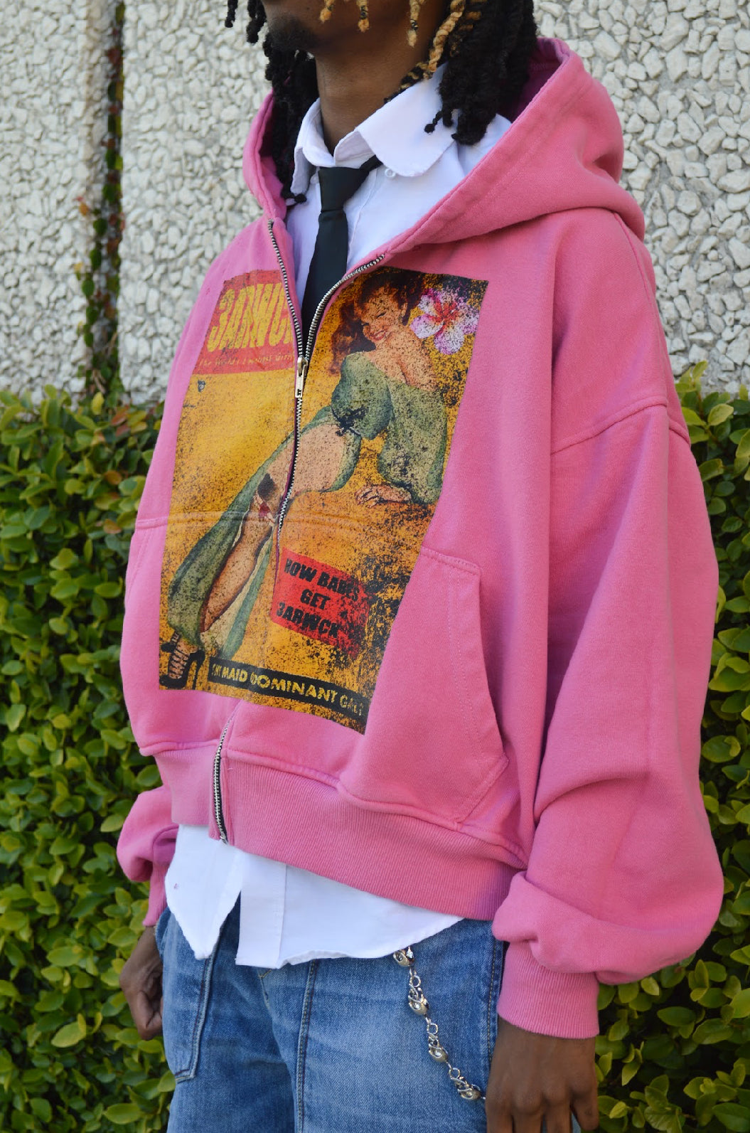 “Maidens” zip-up Pink